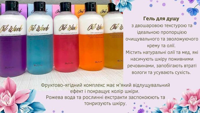 Гель для душа с цветочным ароматом ириса Kiss by Rosemine Fragrance Oil Wash Oh, Fresh Forever 300 мл