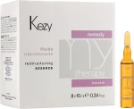 Kezy Відновлювальні ампули з протеїнами для волосся Remedy Restructuring Essence - фото N2