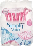 Одноразові станки для гоління - Gillette Venus 3 Simply, 12шт - фото N2