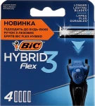BIC Сменные кассеты для бритья Flex 3 Hybrid, 4шт