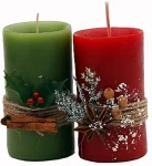 Bulgarian Rose Набор ручной работы Handmade Christmas Candle (candle/2pcs) - фото N2