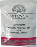 Крем для обличчя денний з УФ захистом - Mitvana Day Cream With UV Protection with Hibiscus & Licorice, пробник, 5 мл