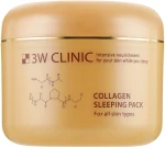 Зволожуюча нічна маска для обличчя з колагеном - 3W Clinic Collagen Sleeping Pack, 100 мл
