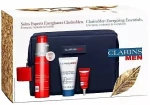 Clarins Набор Men Energizing Essentials (f/gel/50ml + eye/gel/3ml + f/wash/30ml + ser/sample/0.9ml + bag) - фото N3