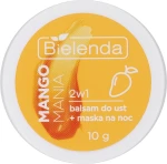 Бальзам-маска для губ "Манго-манія" - Bielenda Lip Care Sleeping Mask, 10 г