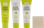 Scottish Fine Soaps Набор Citrus Verbena Luxurious Gift Set (wash/75ml + but/75ml + cr/75ml + soap) - фото N2