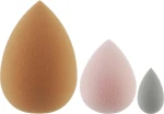 Lussoni Спонж для макіяжу Raindrop Makeup Sponge Set of 3