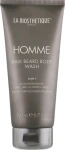 La Biosthetique Гель для тіла, волосся і бороди Homme Hair Beard Body Wash - фото N2