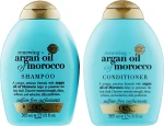 OGX Набор "Секрет ухоженных волос" Moroccan Argan Oil of Morocco (shm/385ml + cond/385ml) - фото N2