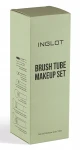 Inglot Набір пензлів для макіяжу, 6 шт., у зеленому футлярі-тубі Green Brush Tube MekeUp Set - фото N3