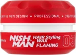 Nishman Воск для стилизации волос Hair Styling Wax 03 Flaming, 150ml - фото N4