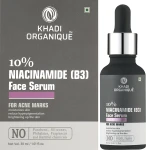 Khadi Organique Антивікова зволожувальна сироватка з ніацинамідом (В3) 10% і цинком Niacinamide 10% + Zinc Anti-aging Face Serum - фото N2