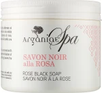Arganiae Натуральне чорне оливкове мило "Роза" Spa Savon Noir Rose - фото N3