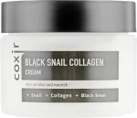 Coxir Живильний антивіковий крем для обличчя Black Snail Collagen Cream Anti-Wrinkle And Nourish - фото N3