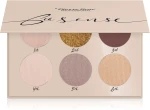 Палетка тіней для повік, 6 кольорів - Pierre Rene 6th Sense Eyeshadow Palette, 01 - Golden River