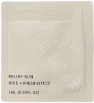 Сонцезахисний крем з пробіотиками - Beauty Of Joseon Relief Sun: Rice + Probiotics SPF 50+ PA++++, пробник, 1 мл - фото N2