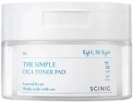 Тонер диски для обличчя з центелою - Scinic The Simple Cica Toner Pad, 60 шт