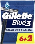 Набор одноразовых станков для бритья - Gillette Blue 3 Comfort Slalom, 8шт