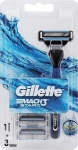 Бритва чоловіча +3 змінних картриджа - Gillette Mach3 Start