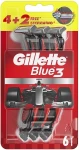 Набір одноразових станків для гоління - Gillette Blue III Red and White, 4+2 шт