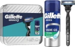 Набір для гоління - Gillette Mach 3, razor/1pc + foam/75ml + box/1pc