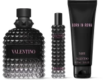 Набор парфюмированный для мужчин - Valentino Uomo Born In Roma, edt/100ml + edt/15ml + sh/gel/75ml - фото N2