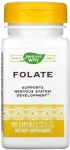 Харчова добавка в капсулах Фолат - Nature's Way Folate, 800 мкг, 100 капсул