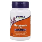 Мелатонин - Now Foods Melatonin, 3 мг,  60 веганских капсул