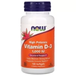 Вітамін D3 - Now Foods Vitamin-D3, 1000IU, 180 желатинових капсул