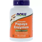 Пищеварительные ферменты Папаи - Now Foods Papaya Enzymes, 180 таблеток для рассасывания