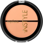 Матовые румяна для лица - TopFace Instyle Twin Blush On, 001