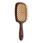 Расческа для волос - Janeke SUPER BRUSH, коричневая с бежевым