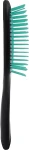 Расческа чёрная с бирюзовым - Janeke SMALL SUPER BRUSH, 17,5 см х 7,3 см - фото N2