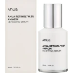Сыворотка для лица с ретинолом и ниацинамидом - ANUA Nano Retinol 0,3% + Niacin Renewing Serum, 30 мл - фото N2