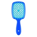 Гребінець для волосся - Janeke SMALL SUPER BRUSH, синій з блакитним