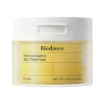 Гелевые тонер-пады с ниацинамидом для выравнивая тона лица - BIODANCE Radiant Vita Niacinamide Gel Toner Pad, 60 шт