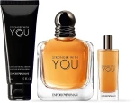 Парфумований набір чоловічий - Giorgio Armani Stronger With You, Туалетна вода 100 мл + Туалетна вода 15 мл + Гель для душа 75 мл - фото N2