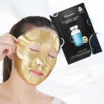 Тканинна маска зволожуюча з гіалуроновою кислотою Japan H9 Hyallronic - JMsolution H9 Hyaluronic Ampoule Gold Foil Mask, 35ml - фото N3