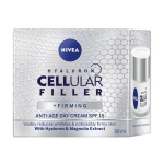 Nivea Денний крем для шкіри обличчя Hyaluron Cellular Filler SPF 15 ативіковий проти зморщок, 50 мл