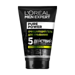 L’Oreal Paris Очищувальний гель для шкіри обличчя L'Oreal Paris Men Expert Pure Power чоловічий, 100 мл