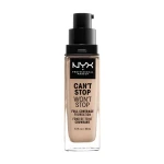 NYX Professional Makeup Тональна основа Can't Stop Won't Stop Full Coverage Foundation, водостійка, 02 Alabaster, 30 мл - фото N2