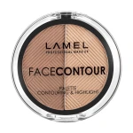 Lamel Professional Палетка для скульптурування обличчя Face Contour Palette (контурінг + хайлайтер) тон 401, 6 г