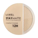 Lamel Professional Пудра компактна Stay Matte Compact Powder матувальна, 401 Porcelain, 12 г