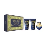 Versace Парфюмированный набор женский Pour Femme Dylan Blue (парфюмированная вода, 50 мл + лосьон для тела, 50 мл + гель для душа, 50 мл)