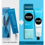 Matrix Освітлювальна крем-фарба для волосся Socolor Ultra Blonde (Pre-Bonded Permanent Blonde) Ul-V+ фіолетовий, 90 мл - фото N2