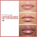 Maybelline New York Блиск для губ Maybelline New Yok Lifter Gloss з гіалуроновою кислотою, 002 Ice, 5.4 мл - фото N4