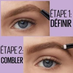 Maybelline New York Олівець-тіні для брів Express Brow Satin Duo 02 Medium Brown, 0.71 г - фото N5