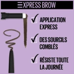 Maybelline New York Олівець-тіні для брів Express Brow Satin Duo 02 Medium Brown, 0.71 г - фото N7