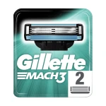 Gillette Сменные картриджи для бритья Mach 3, мужские, 2 шт