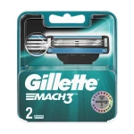 Gillette Сменные картриджи для бритья Mach 3, мужские, 2 шт - фото N2